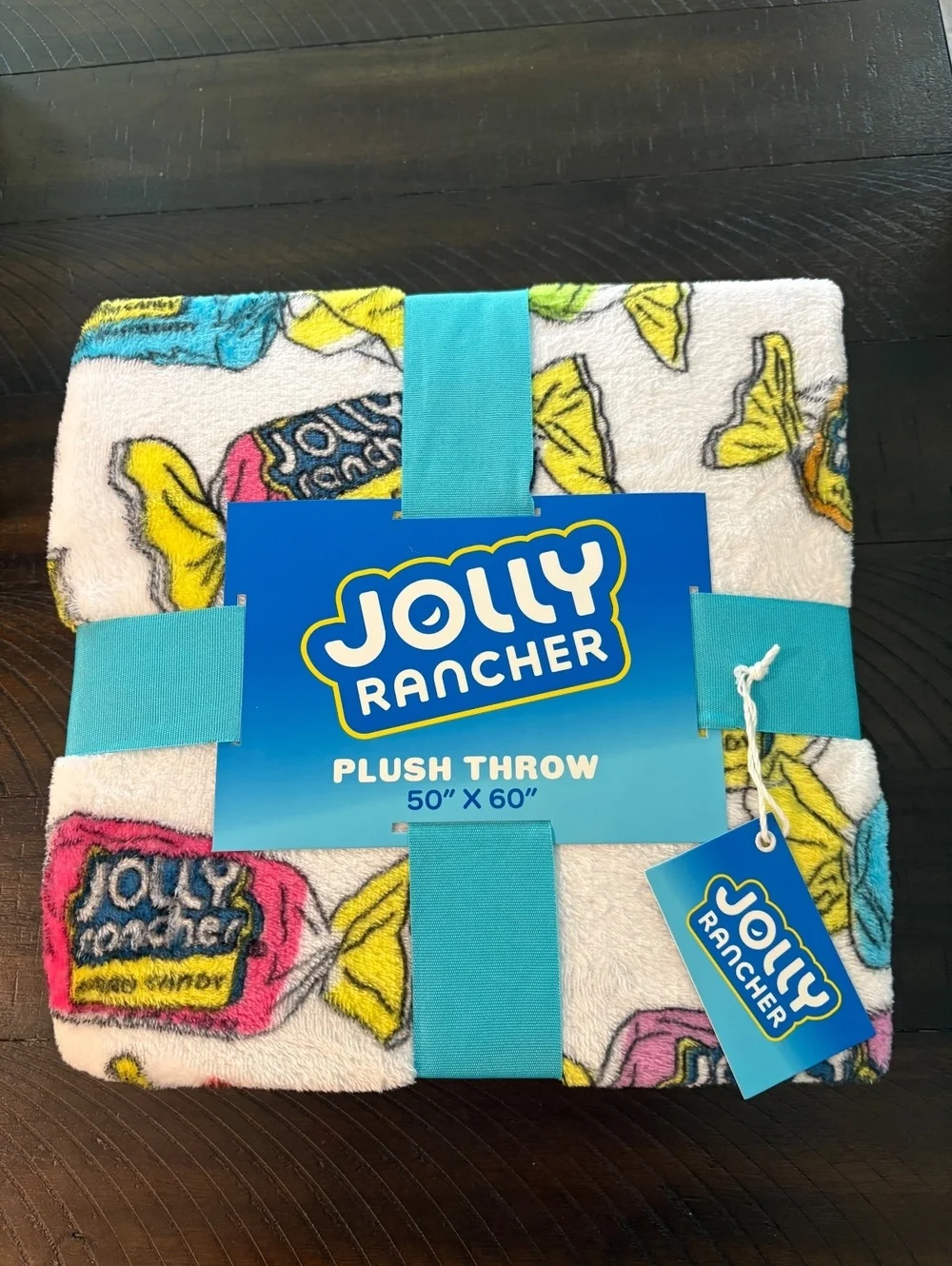 Jolly Rancher Candy Plush Throw Blanket 50x60 Multicolor Hershey NEW